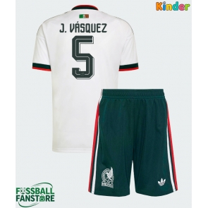 Mexiko Johan Vasquez #5 Replik Auswärtstrikot Kinder WM 2026 Kurzarm (+ Kurze Hosen)